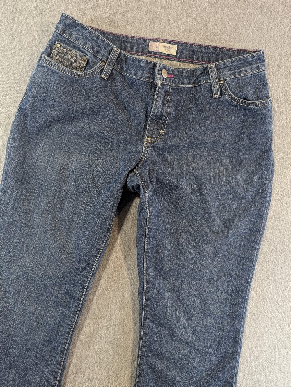 Wrangler 20X Houston Jeans Women's 11/12 X 32 Low Rise Blue Bootcut Western